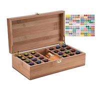 RoseFlower Caja de Almacenaje de Madera de Aceites Esenciales y Aromaterapia, 25 Botellas Aceite Contenedor Cubos de Almacenaje Organizadores para Perfumes, Fragancias, CosméTica, Joyas #1
