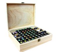 RoseFlower Caja de Almacenaje de Madera de Aceites Esenciales y Aromaterapia, 68 Botellas Aceite Contenedor Cubos de Almacenaje Organizadores para Perfumes, Fragancias, CosméTica, Joyas