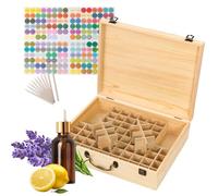 RoseFlower Caja de Almacenaje de Madera de Aceites Esenciales y Aromaterapia, 80 Botellas Aceite Contenedor Cubos de Almacenaje Organizadores para Perfumes, Fragancias, CosméTica, Joyas, Makeup