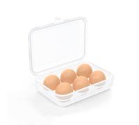 RoseFlower Contenedor de huevos de 6 bandejas, caja de almacenamiento de plástico a prueba de fugas y golpes, bandeja portátil, dispensador de transporte