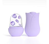 RoseFlower Ice Roller Facial, Rodillo de Hielo Facial de Silicona, Ice Roller for Face Eyes, Aliviar Ojos Hinchados, Ayuda a Reducir Los Poros #Violeta Claro