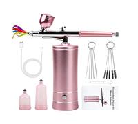 RoseFlower Kit de aerógrafo, Juego de Aerógrafo de Mano Recargable para Maquillaje, Pintura, Modelado, Manualidades, Manicuras, Tatuajes, Decoración de Pasteles - rosa