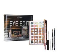 RoseFlower Kit Maquillaje Mujer, Estuche Maquillaje para niñas y mujeres con paleta de sombras de ojos con brillo mate de 40 colores, rímel, lápiz de cejas, delineador de ojos