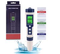 RoseFlower Medidor PH, Probador de Calidad del Agua 5 En 1 con Luz de Fondo, Medidor TDS/PH/EC/Salinidad/Temperatura con ATC, Medidor de pH de agua de Resolución 0.01, para Agua Potable, Acuario, Spa