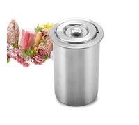 RoseFlower Olla a Presión para Jamón de Acero Inoxidable, Jamonero a Presión para Hacer Fiambres Caseros Saludables con Termómetro-11x11x18 cm, für 1.5kg Carne