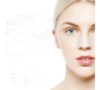 RoseFlower Parches antiarrugas faciales, almohadillas antiarrugas reutilizables, parches de silicona para eliminar las líneas de expresión y arrugas en la frente, los ojos y la boca
