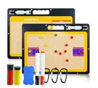RoseFlower Pizarra Entrenador de Baloncesto, Carpeta Táctica Magnéticas Plegable para Deportes Entrenamiento de Baloncesto - Basketball Coach Board Sporting Goods con Imanes, Lapiceros y Borrador