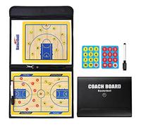 RoseFlower Pizarra Entrenador de Baloncesto, Carpeta Táctica Magnéticas Plegable para Deportes Entrenamiento de Baloncesto - Basketball Coach Board Sporting Goods con Imanes, Lapiceros y Borrador