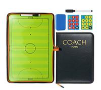 RoseFlower Pizarra Futbol Entrenador, Carpeta Futsal Táctica Magnéticas Plegable para Deportes Entrenamiento de Fútbol - Football Coach Board con Lapiceros y Borrador para Estrategia Competencia