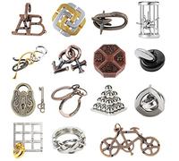 RoseFlower Rompecabezas de Juguete de Metal - Mini Aleación Desbloqueo Intelectual Hebilla Juego de Desafío de Prueba de Inteligencia Mental - Alivio del Estrés/Juguetes Educativos Regalo