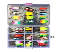 RoseFlower Señuelos de Pesca Spinning Mar, Minnow Crankbait Biónico Artificial Cebo Blando Jigging Atun para Black Bass Pesca Lucio Perca Trucha 31 Piezas