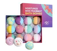 RoseFlower Set de Regalo de 12 Bombas de Baño, 100g Cada Una, Bombas de Baño Para Niños con Ingredientes, Baño de Gelatina y Perlas de Baño, Regalo Ideal Para Madres, Niñas y Para el Día de La Madre