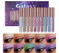 RoseFlower sombras de ojos con brillo metáLico De 10, sombras de ojos brillantes,Purpurina diamante Sombra de Ojos Líquida,Pigmentada y de Larga Duración Maquillaje para Ojos Brillantes y Brillantes