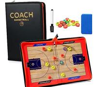 RoseFlower Tableros de entrenadores de baloncesto, Magnétique y Borrable, Tablas Blancas, Ortapapeles de Alineación de Bateo, Kit de Tablero Táctico con Cremallera, para Entrenadores y Arbitros#1