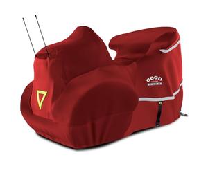 Rosefray Motorcycle Cover with Side+Top Box Heavy Duty 600D Waterproof for Touring Models Harley Davidson Ultra Limited,Road Glide Limited, Gold Wing,Road Master,Indoor & Outdoor Storage Red