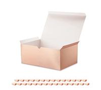 ROSEGLD 30 cajas de regalo de 9.5 x 6.5 x 4 pulgadas, cajas de regalo con tapas, cajas de regalo de oro rosa, cajas de propuesta de dama de honor para regalos ligeros (textura de hierba brillante)