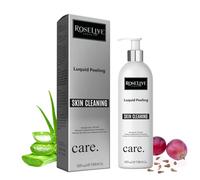 ROSELIVE Liquid - Exfoliante facial SkinCare 225 ml con aloe vera y extracto de semilla de uva, exfoliante corporal, exfoliante con ácido poliacrílico contra impurezas, limpieza facial, limpieza de la