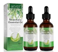 Rosemary Oil for Hair Growth (2 Pack), 100% Puro Rosemary Oil, Aceite Esencial Romero Para el Cabello y la Piel - Estimular el crecimiento del cabello y nutrir el cuero cabelludo seco, 60ml