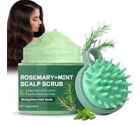 Rosemary Scalp Scrub with Mint Oil,Hair Scrub for the Scalp,Nourishing Scalp Exfoliator,with Scalp Massager,Refreshing Dandruff/Build-Up,Gentle Exfoliating Scalp Treatmen for All Hair