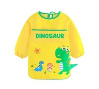 ROSEMO Delantal infantil de dinosaurio para pintar Delantales Impermeables de Poliéster Niños Bata para Pintar Delantal Pintura Manga Larga con bolsillo Hornear Pintar Jardinería Artes regalo Navidad