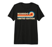 Rosendo Retro 70s 80s Sunset Stripe Camiseta Premium
