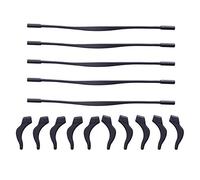 ROSENICE 5 juegos de almohadillas elásticas de silicona antideslizante y gancho para la oreja, color negro