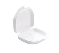 ROSENICE Caja dental para prótesis con orificios de ventilación y tapa abatible, estuche protector ortodóntico en blanco
