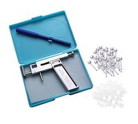 ROSENICE Cuerpo del oído que perfora el kit de herramientas del arma con los pernos prisioneros plateados plata del oído 80pcs