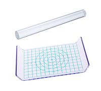 ROSENICE Rodillo acrílico de arcilla con hoja de acrílico con rejilla de medición para moldear y esculpir 2pcs