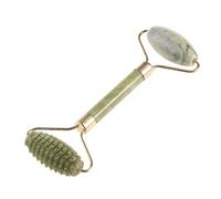 ROSENICE Rodillo de masaje con 2 cabezales de jade, para masaje adelgazante, masaje de acupuntura