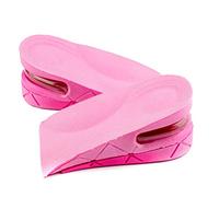 rosenice Unisex ajustable de 2 capas Altura aumenta agujero brocas talón Patines 1 par (Rosa)