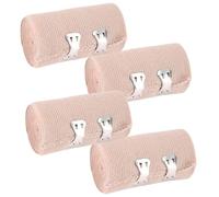 ROSENICE Vendas Médicas Elásticas 2.95X1.96 Pulgadas Rollo De Compresión Con Clips Metálicos Extras 4 Piezas Soporte Para Brazo Tobillo Lesiones Deportivas