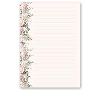 ROSENPRACHT 50 hojas de papel de carta DIN A5 (210 x 148 mm), 90 g/m², rosas