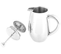 Rosenstein & Söhne Cafeteras de émbolo - Jarra de vacío: Aislado térmicamente Cafetera, Sistema de prensa francesa, acero inoxidable (Sello puede Thermo, Frenchpress, Cafetera)