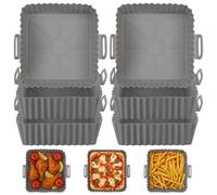 Rosenstein & Söhne cesta freidora aire: Set de 6. Formas de silicona., para freidoras de aire., adecuadas para Tefal, Cosori y Ninja FoodiMax. (inserto hornear silicona, molde caliente, barbacoa)