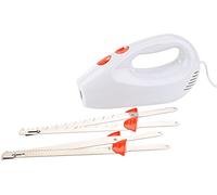 Rosenstein & Söhne Cuchillos eléctricos - cuchillo eléctrico: cuchillo eléctrico, 2 cuchillas dobles de acero inoxidable, sistema de seguridad (cocina, para carne, profesional)