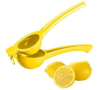 Rosenstein & Söhne Exprimidores manuales - exprimidor de limones: Prensa manual de cítricos y jugos, Metal, Ø 7 cm (exprimidor manual limón, cítricos, bufanda)