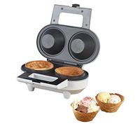 Rosenstein & Söhne Gofreras eléctricas - Máquina para hacer gofres de helado: Wafflera para 2 conos de helado, Antiadherente, 550 vatios (Máquina gofres por Conos)
