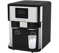 Rosenstein & Söhne Máquinas para hacer hielo - Aplastada máquina: Máquina de cubitos de hielo y dispensador de agua, Cubos de hielo en 2 tamaños, hielo triturado (Cubos y Aplastada, Rompehielos)