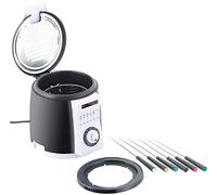Rosenstein & Söhne Mini Freidora: Freidora de mesa compacta con juego de fondue, 0,9 litros, 840 vatios (fondue eléctrico, fondue Mini Freidoras Conjuntos, Freidoras Conjuntos)