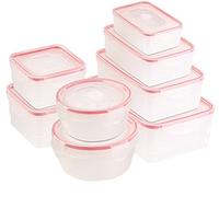 Rosenstein & Söhne Recipientes - Frascos almacenamiento BPA gratis: Set de recipientes herméticos, Tapa de clip, libre de BPA (Latas congelador gratis, Frascos almacenamiento, Platos microondas)