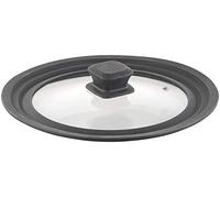 Rosenstein & Söhne Tapas para ollas - tapa para olla: Tapa de vidrio universal, para ollas y sartenes con Ø 20-24 cm, Bisel de silicona (universal sartén, vaso)