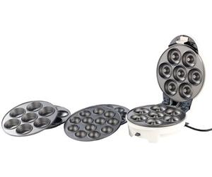 Rosenstein & Söhne torta pop Maker 3 nel 1: Ciambella 3in1, Macchina per cupcake e cake pop con rivestimento antiaderente (ciambella Focaccina & torta pop Maker)