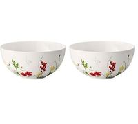 Rosenthal Brillance Fleurs Sauvages Bowl Cereales, Porcelana De Hueso, Multicolor, 15 cm (Paquete de 2)