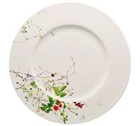 Rosenthal Brillance Fleurs Sauvages Plato Presentación con ala, Porcelana De Hueso, Multicolor, 33 cm