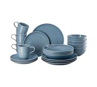 Rosenthal Joyn Denim Blue - Juego de 20 piezas de servicio combinado, gres, vajilla, servicio de café, platos de desayuno, tazas, cuencos, tazas, color azul