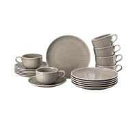 Rosenthal Joyn Grey - Juego de 18 piezas de servicio combinado, gres, vajilla, servicio de café, platos de desayuno, tazas, color gris