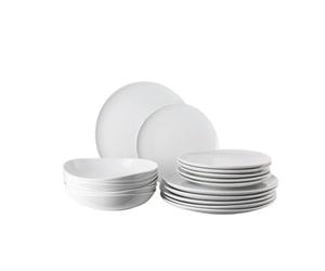 Rosenthal Junto - Vajilla de porcelana (18 piezas, para 6 personas), color blanco