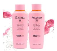 Rosenwasser 2 x 200 ml tónico facial tonificador facial limpieza facial - pack de cosméticos naturales de Rosense, vegano y dermatológicamente probado, sin alcohol, madura y todos los tipos de piel