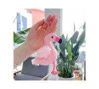 (RoseRed) Exquisito llavero de peluche suave con forma de flamenco rosa, hermoso regalo